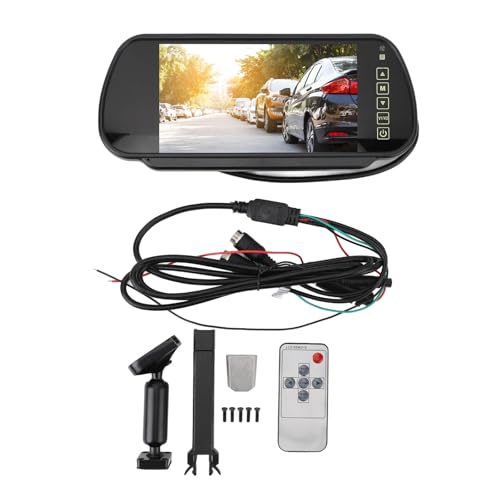 Aramox - Rétroviseur D'affichage de Voiture HD de 7 Pouces pour Système de Caméra de Recul, écran Large Universel pour Camions Lourds et Fourgonnettes - -1%