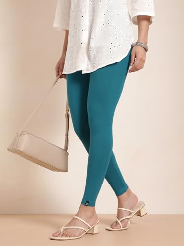 Image of TWIN BIRDS Women Viscose Ankle Leggings | Stretchable Kurti Wear Bottom