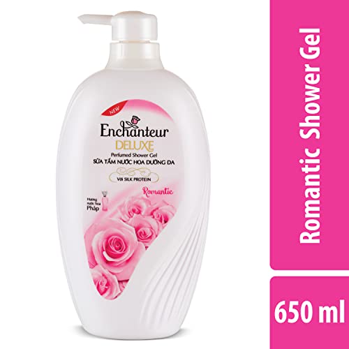 Image of Enchanteur Romantic Perfumed Shower Gel for Women with Skin Nourishing Benefits| Luxurious Beauty Body Wash with Exotic Floral French Fragrance of Roses, Jasmine & Vanilla| For All Skin Types| 650ml