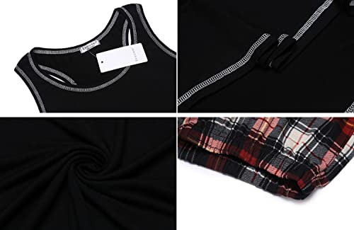 Ekouaer Women's Tank Top Loungewear Set Sleeveless 2-Piece Short Pajamas Set #TOP5