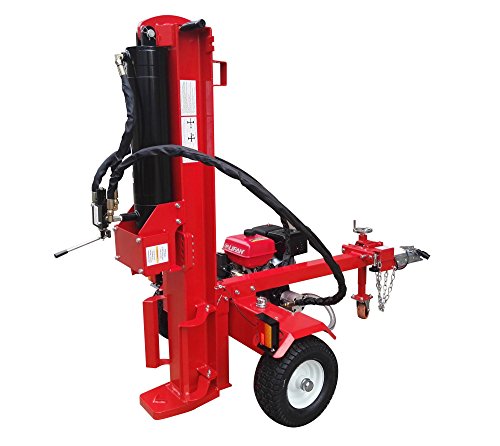 SDI Factory Direct 60 Ton 15HP Hydraulic Gas Powered Log Wood Splitter Cutter Machine with Electric Start, Battery 18GPM 2 Stage Pump and Straight Wedge