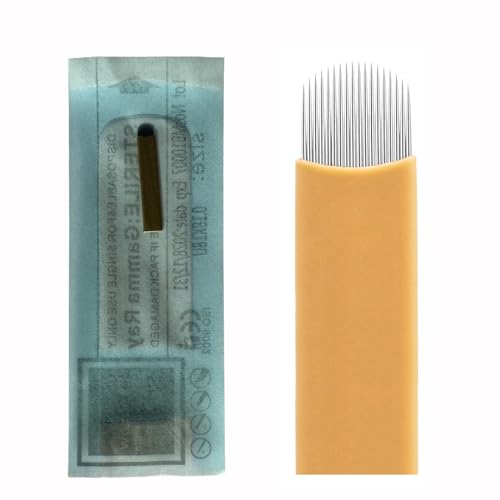 30pcs 18U Microblading Blades Nano U18-0.18mm Achieve Flawlessly Natural Eyebrows Microblading Blade U304 Stainless Steel Disposable Microblade U (18U-0.18mm)