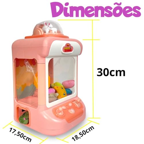 Maquininha De Pegar Ursinhos Rosa 20 Pelúcias - Zoop Toys