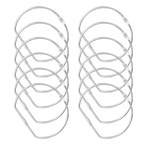 Anneaux de reliure en D 10,2 cm avec verrou à vis pour documents | Lot de 12