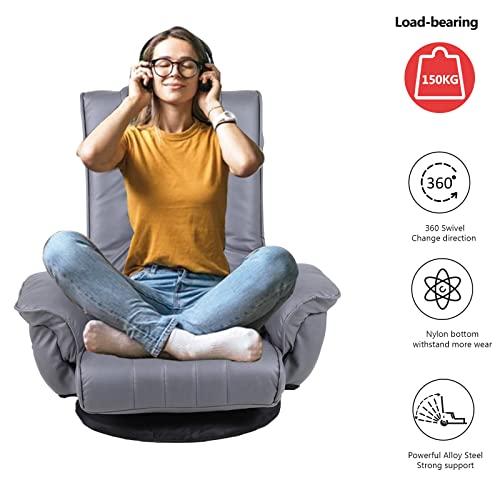 FLOGUOOR Sedia da Terra Girevole a 360°, Sedia da