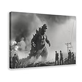 BKNSLJH Godzilla Aftermath Leinwandposter Schlafzimmer 