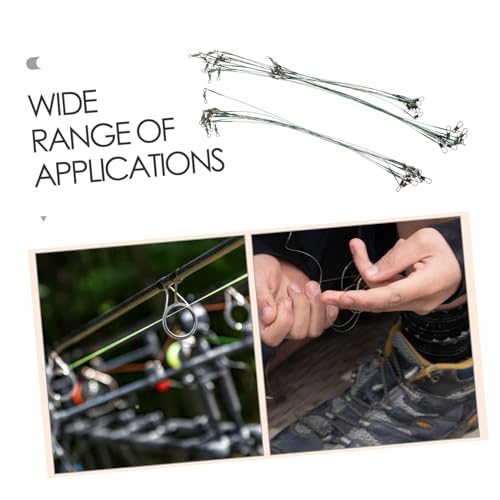 Sosoport 40pcs Steel Fishing Wire Leaders Swivels and Snaps miniatura 7