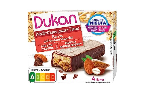 Dukan Barres de Son d'Avoine Extra-Gourmand Chocolat noir 120 g