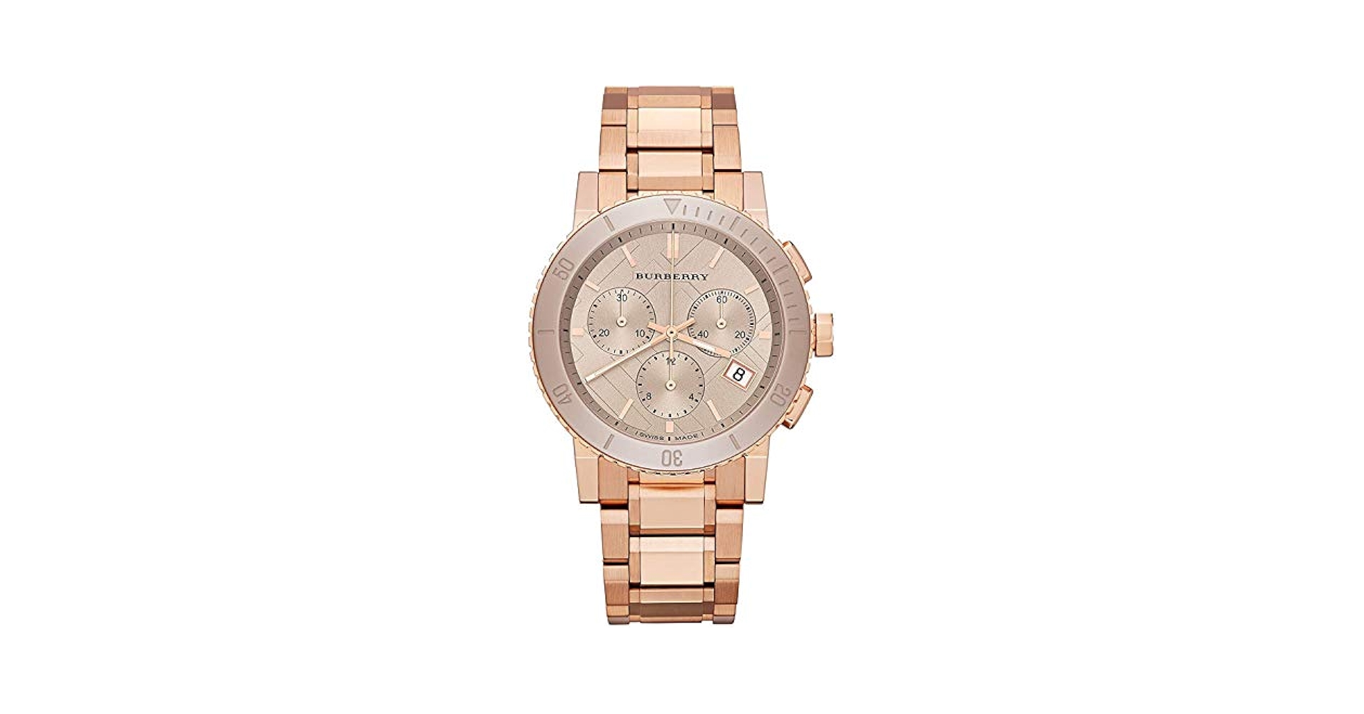 Amazon | スイス製セラミックローズゴールド日付ダイヤル38mm