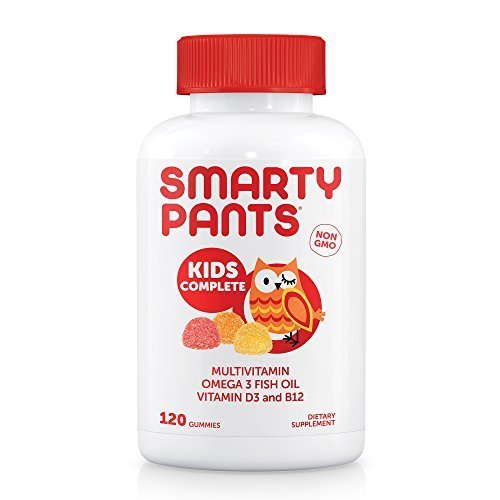 SmartyPants Kids Complete Gummy Vitamins: Multivitamin & Omega 3 DHA/EPA Fish Oil FamilyValue 120 count (2Packs)