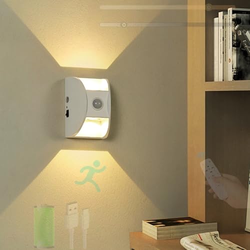 Apliques pared interior regulable acabado blanco sensor movimiento LED