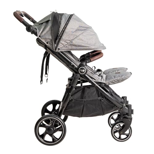 Miniatura 6 de Olmitos - Silla De Paseo Gemelar Venttwin Para Bebes - Ligera, Compacta Y Versátil Opción De Carro Gemelar - Capazo No Incluido - Respaldos Y Reposapiés Ajustable Chasis De Aluminio Cuero De Nailon