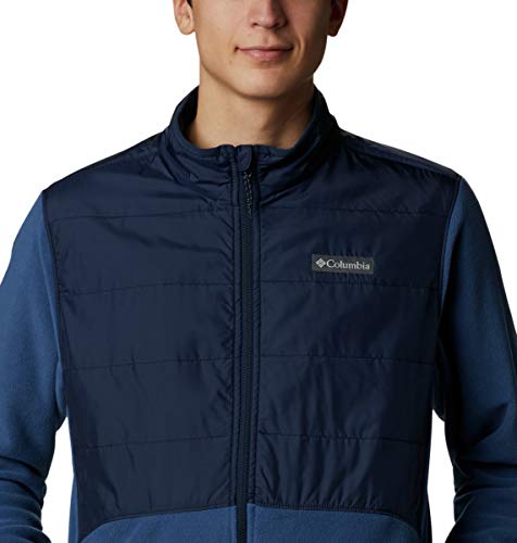 Columbia Basin Butte de lã masculina com zíper completo, maré noturna/azul-marinho universitário, gr