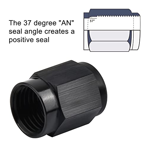 Evil Energy 3An Female Hardline Tube Nut & Sleeve Fitting For 3/16" Od Aluminum Tubing 2Pcs… #TOP3