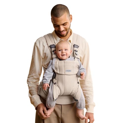 BabyBjörn Baby Carrier Harmony, Woven mélange, Light Beige | 3-in-1 Ergonomic Baby Carrier; Newborn, Facing-in, Outward-Facing, and Back Carrying...