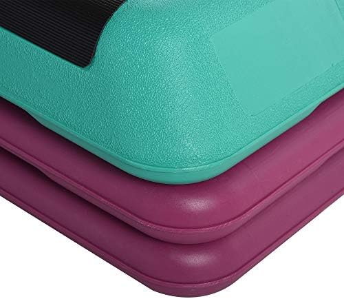 HOMCOM 3-Level Aerobic Step 10/15/20cm Steppers for Exercise Workout w/Non-Slip Top Compact Stepper Home Office Indoor Outdoor Fitness Equipment