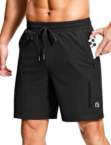 Men's Workout Shorts with Zipper Pockets 7