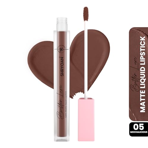 Image of Shryoan Butter Luxe Satin Matte Liquid Lipstick | Ultra Pigmented, Long-Lasting, Non-Transfer Formula, Smooth Lip Color, Weightless Finish, Silky Matte Finish (6ml) (Shade 05, Shade 05)