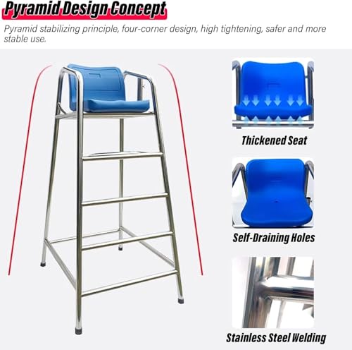 Silla de salvavidas para piscina de acero inoxidable 150 cm miniatura 4