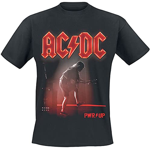 AC/DC PWR UP Angus Live Männer T-Shirt schwarz 5XL 100% Baumwolle Band-Merch Bands Nachhaltigkeit