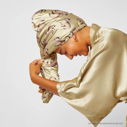 Kitsch Harry Potter x Satin Microfiber Hair Towel Wrap for Women - Super Absorbent, Quick Dry, Anti-Frizz, for Long & Short Hairs, Turbans for Women, Hair Wrap - Hufflepuff