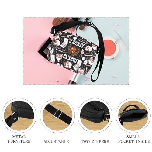 Tog Fireheart Crossbody Bag Fireheart Gifts She Was Not Afraid Tog Gift Book Lover Gifts Bookish Gift Fantasy Shoulder Bag4