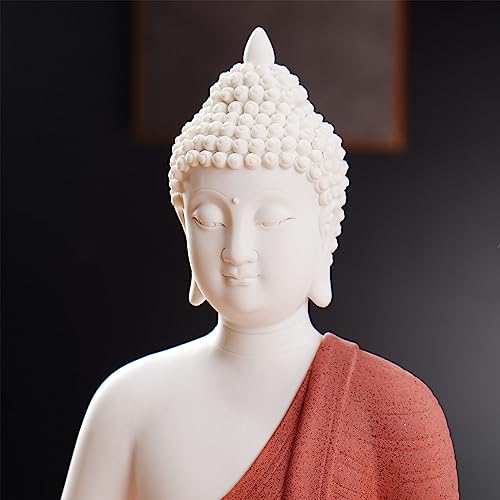 Qinlang 12SD 12 Inch Red Buddha Statue And 15.74 Inch Led Circle Table Lamp thumb #1