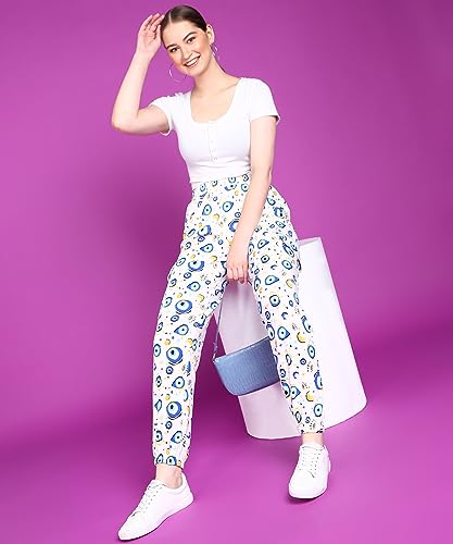 Image of POPWINGS Casual Printed Joggers for Women || Stylish Western Women Joggers for Summer || Pull-On Women Joggers Pants || Women Joggers for Summer
