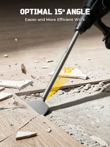 Image of 4Pcs SDS Max Chisel Bit Set, 16 inch Point Flat Scaling Chisels, 42CrMo Steel | Includes 3 inch & 15 Scaling Chisels for SDS-Max Rotary Hammers, Heavy Duty Alloy Steel Bits for Concrete, Brick, Tile & Masonry