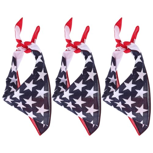 PRETYZOOM Lot De 3 Foulards Hip-Hop Avec Drapeau National Couvre-Chefs CréAtifs Unisexes Foulards MéDicaux Respirants Et Confortables Pour ActivitéS De...