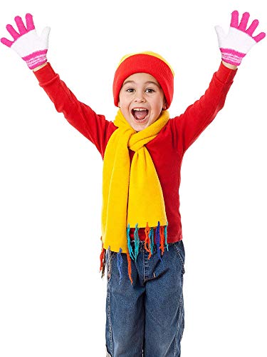 6 Pairs Kids Gloves Full Finger Knitted Thermal Gloves Winter Warm Mitten Boys Girls4