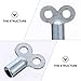 Nikeg Water Key 20pcs Radiator Valve Key Set - Universal Heating System Bleeder Tool for Air Vent Release, Faucet & Plumbing Maintenance for Shut Off Valve