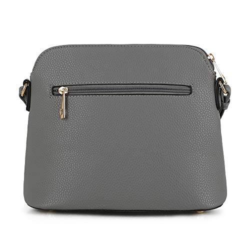 Image of SG SUGU Lunar Lightweight Medium Dome Crossbody Bag Shoulder Bag with Tassel | Zipper Pocket | Adjustable Strap