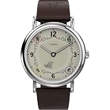 Timex Orologio unisex Harry Potter x Weekender Ravenclaw House, 38 mm, quadrante marrone in due pezzi, cassa argentata