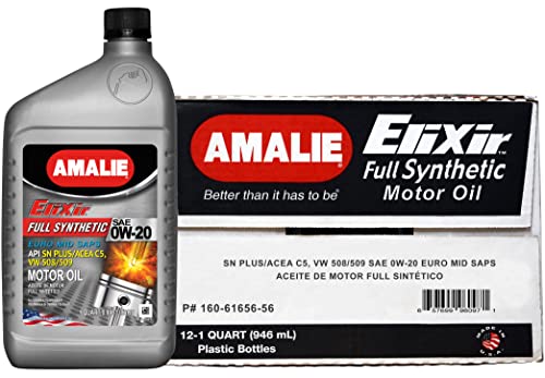 AMALIE Elixir 0W-20 Aceite Motor Sintético 1 Quart Pack 12 miniatura 1