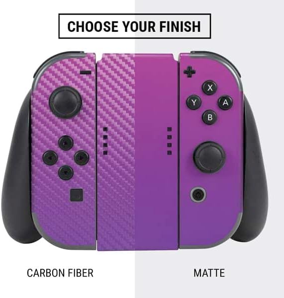 Skinit Decal Gaming Skin Compatible with Nintendo Switch Bundle - Purple Ombre Design