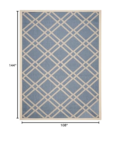 Tapete rectangular azul beige 144 x 108 cm SAFAVIEH miniatura 2