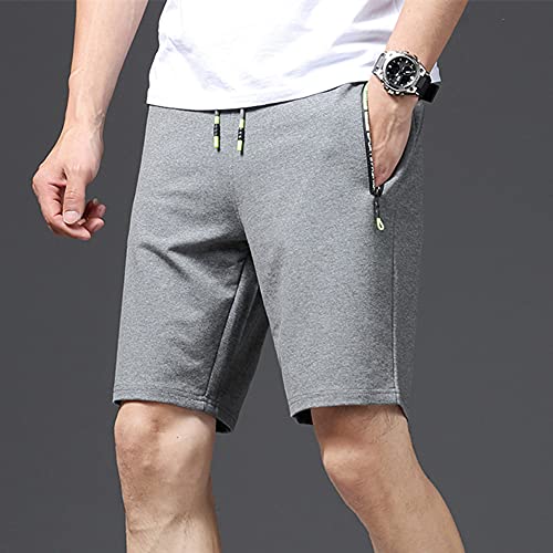 Kihatwin Big Boy's Solid Casual Gym Workout Shorts Board Active Elastic Cotton Jogger Pocket Sweat Shorts 14 Deep Gray #TOP2