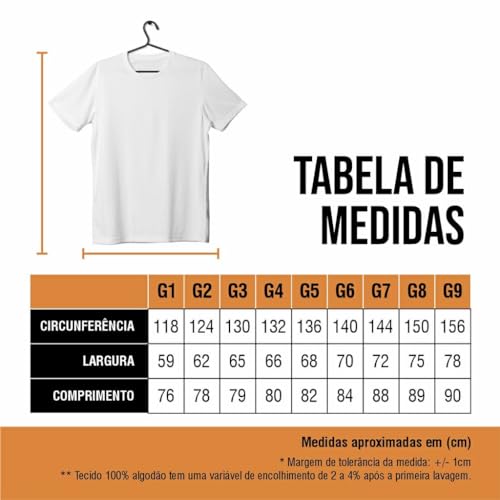 Kit 3 Camisetas Plus Size Masculina Camisa Blusa 100% Algodão 30.1 G1 ao G9 (BR, Alfa, 5G, Plus Size