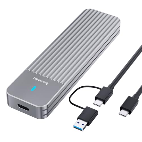 fanxiang Carcasa SSD M2 NVMe/SATA Carcasa Disco Duro,M2 PCIE NVMe 2230/2242/2260/2280,USB3.2 Gen2 10Gbp 4TB M Key/B+M Key M.2 NGFF/SATA,Compatible con TV/PS5/PS4(Pro)/Xbox/Mac/OTG Phone -MD87