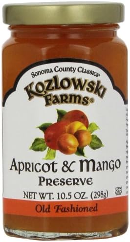 Kozlowski Farms Preserve, Apricot and Mango, 10.5-Ounce (Pack of 6)