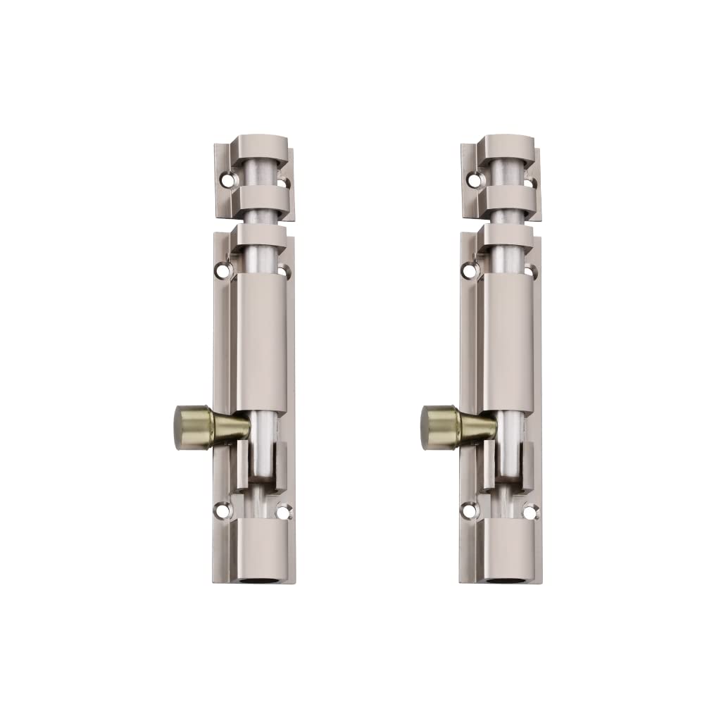 DecorDepo Fancy Door Security Latch/Tower Bolt, Section Type Aluminium 4 Inch, SS Finish Set of 4 Pcs (B09ZBF4SBS) Amazon Price History, Amazon Price Tracker
