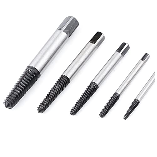 5PCS Screw Extractor Drill Bits Guide Broken Damaged Bolt Remover Car-Styling Storage Box Car Repair Tools Water Pipe Repair(5PCS)