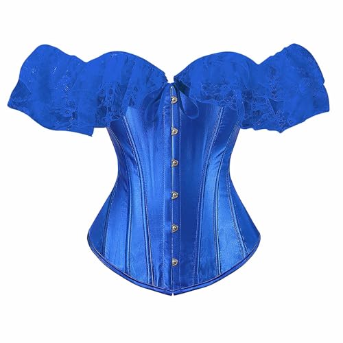 Damen-Korsett Mit Schnürung Blumenprint Vintage-Stil Unterbrustkorsett Verschluss Vorne Bustier Taillenmieder, Formunterwäsche Corsage Top Oberteil...