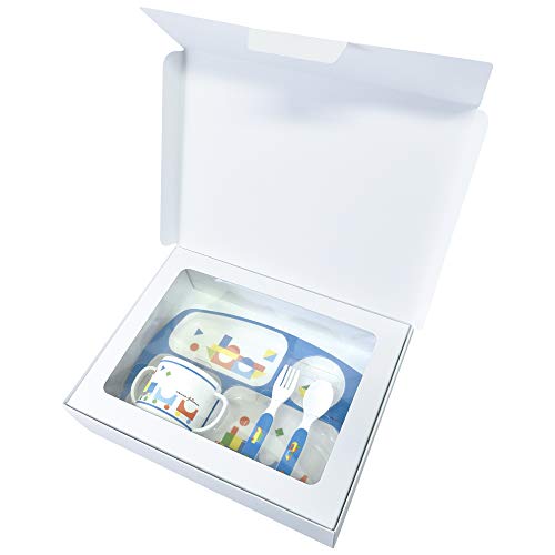 大西賢製販 nenne-futurum メラミン食器 ギフトセット VEHICLE BLUE 29.7×8.8×H22.5cm YUE-2301