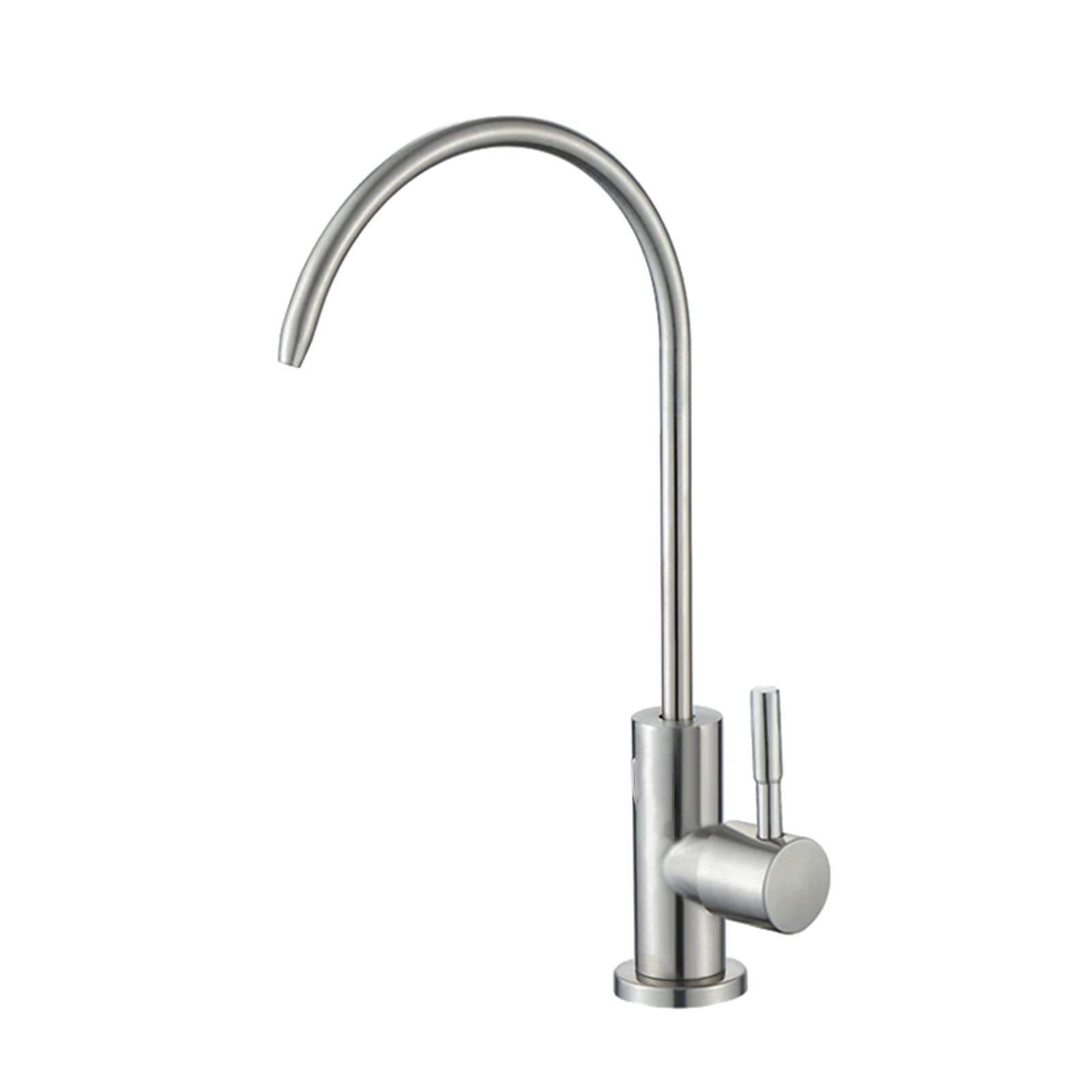 Grifo de agua filtrada monomando de cocina en acabado cromo cepillado