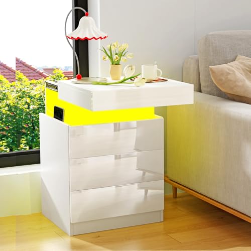 HaodaCulture Mesitas de Noche led Mesa