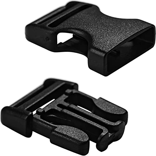 Buckle For Strap 3/4": Quick Side Release Plastic Buckles Clips 10 Set + Tri-Glide Slide 20 Pcs Fit 0.75 Inch Wide Nylon Straps Webbing Belt, Dual Adjustable No Sew, Replacement For Backpack Parachute #TOP6