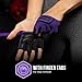 Contraband Pink Label 5537 Womens Micro Weight Lifting Gloves w/Grip-Lock Silicone Padding (Pair) - Minimalist Half Gloves - Apple Watch Friendly (Purple, Medium)