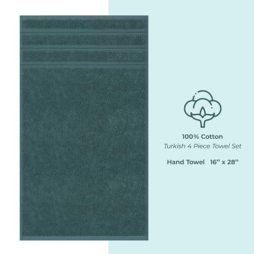 image for American Soft Linen Luxury Hand Towels for Bathroom, 600 GSM 100% Cott